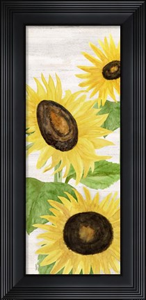 Framed Fall Sunflowers panel II Print