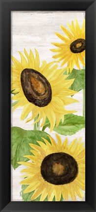 Framed Fall Sunflowers panel II Print