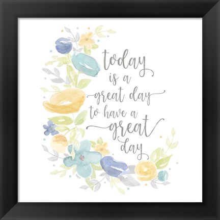 Framed Kellys Garden VI-Great Day Print