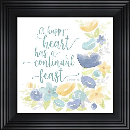 Framed Kellys Garden VII-Happy Heart Print