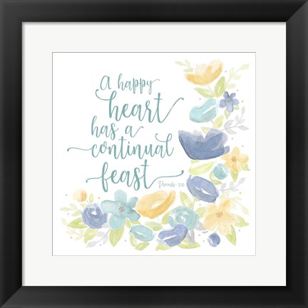 Framed Kellys Garden VII-Happy Heart Print