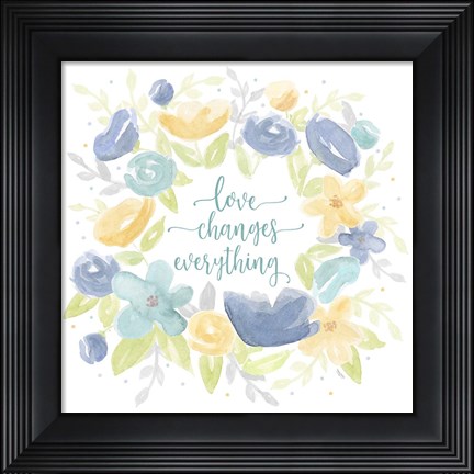Framed Kellys Garden VIII-Love Changes Everything Print