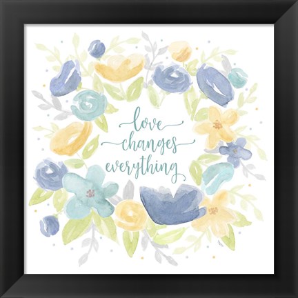 Framed Kellys Garden VIII-Love Changes Everything Print