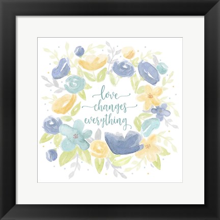 Framed Kellys Garden VIII-Love Changes Everything Print