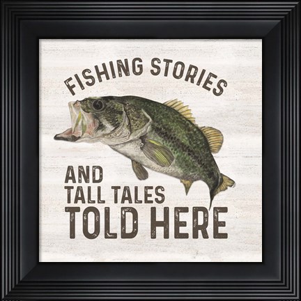 Framed Less Talk More Fishing I-Tall Tales Print