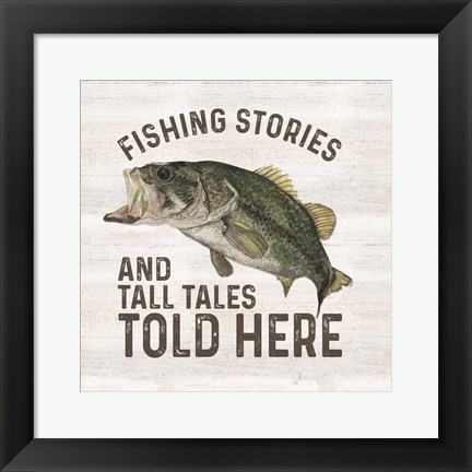 Framed Less Talk More Fishing I-Tall Tales Print