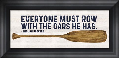 Framed Less Talk More Fishing panel IV-Oars Print