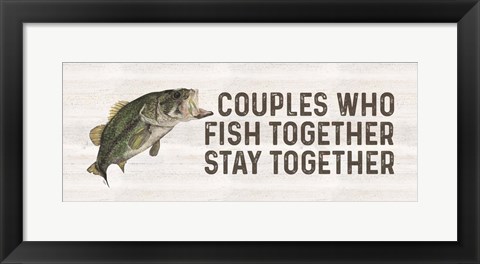 Framed Less Talk More Fishing panel V-Together Print