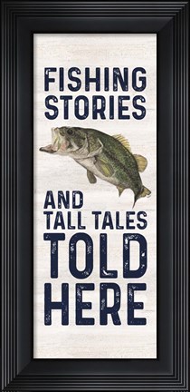 Framed Less Talk More Fishing vertical I-Tall Tales Print