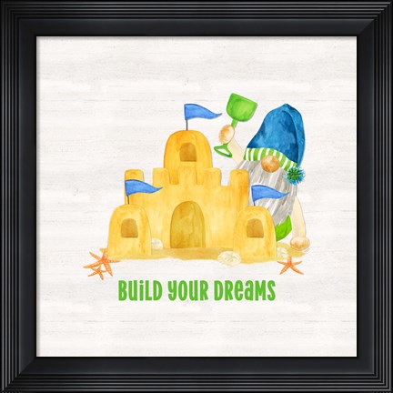 Framed Gnomes of Summer sentiment I-Build Print