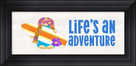 Framed Gnomes of Summer panel II-Adventure Print