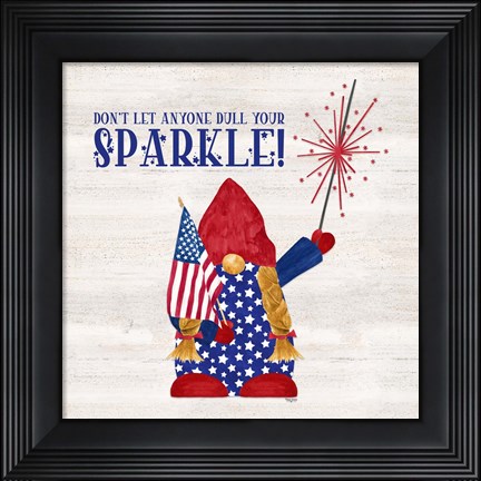 Framed Patriotic Gnomes I-Sparkle Print
