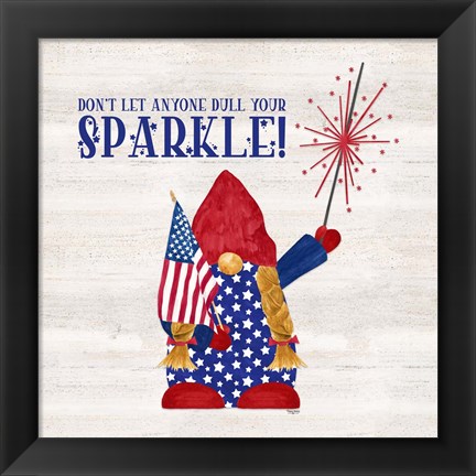 Framed Patriotic Gnomes I-Sparkle Print