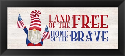 Framed Patriotic Gnomes panel I-Land of the Free Print