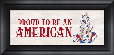 Framed Patriotic Gnomes panel II-American Print