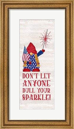 Framed Patriotic Gnomes vertical I-Sparkle Print