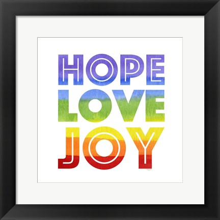 Framed Rainbows VII-Hope Love Joy Print