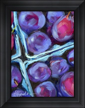 Framed Blueberry Carton Print