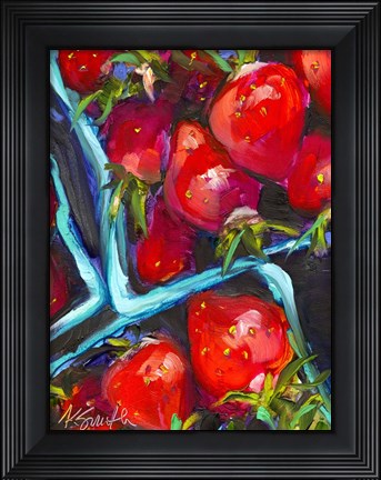 Framed Strawberry Carton Print
