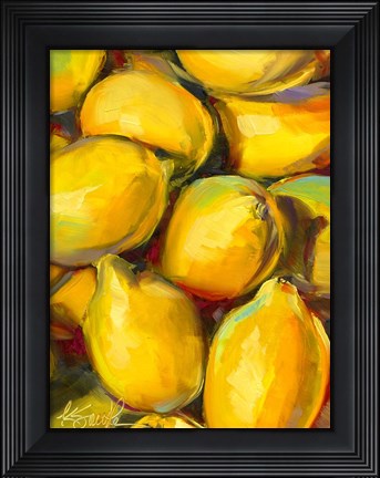 Framed Fresh Lemons Print