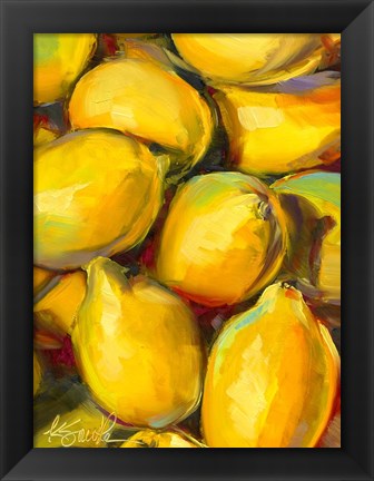 Framed Fresh Lemons Print