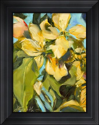 Framed Golden Floral Print