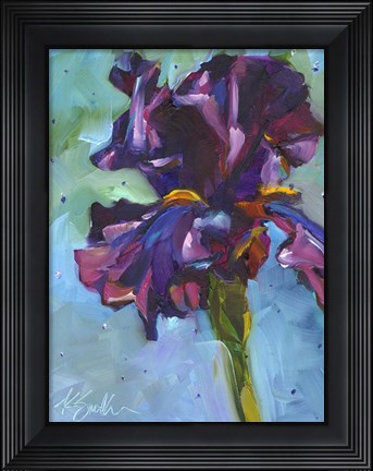 Framed Iris in Bloom Print