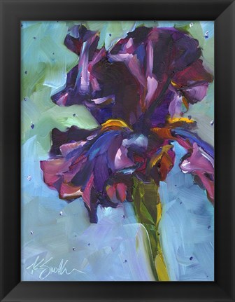 Framed Iris in Bloom Print