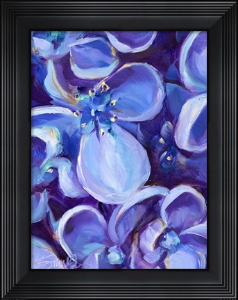 Framed Lavender Floral Close Up Print