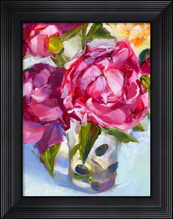 Framed Peony Still Life Print