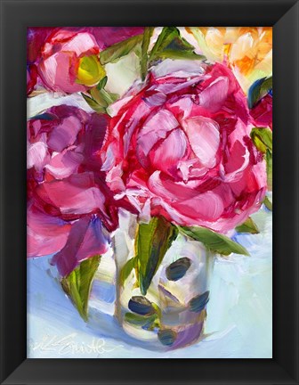 Framed Peony Still Life Print