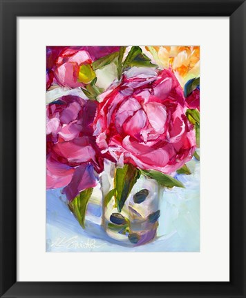 Framed Peony Still Life Print