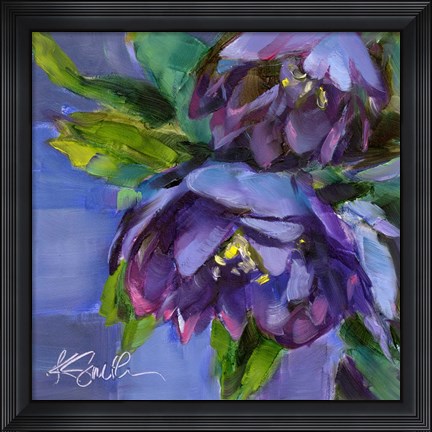 Framed Purple Florals Print