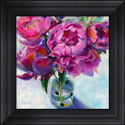 Framed Roses Still Life I Print