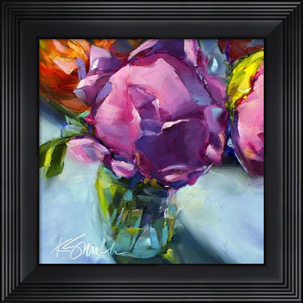 Framed Roses Still Life II Print