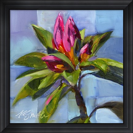 Framed Tropical Floral Watercolor Print