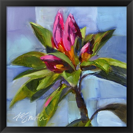 Framed Tropical Floral Watercolor Print