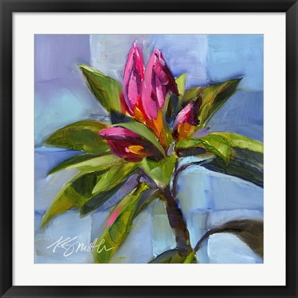 Framed Tropical Floral Watercolor Print