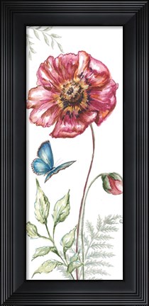 Framed Wildflower Stem panel I Print
