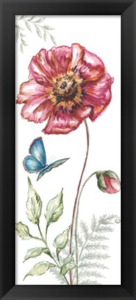 Framed Wildflower Stem panel I Print