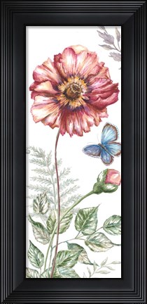 Framed Wildflower Stem panel II Print