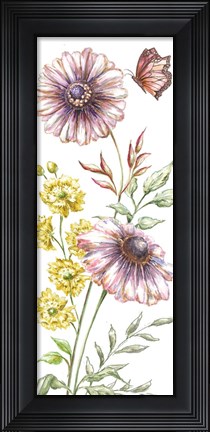 Framed Wildflower Stem panel V Print