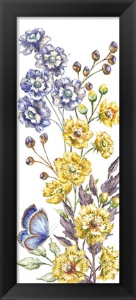 Framed Wildflower Stem panel VI Print