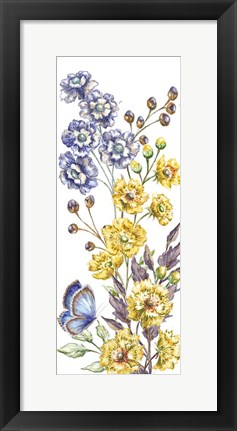 Framed Wildflower Stem panel VI Print