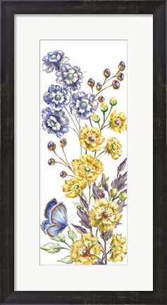 Framed Wildflower Stem panel VI Print