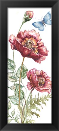 Framed Wildflower Stem panel VII Print