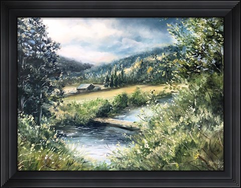 Framed Dolores Ranch Painting Print