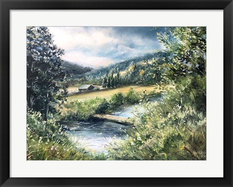 Framed Dolores Ranch Painting Print