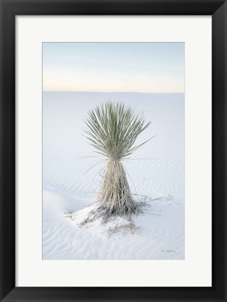 Framed Yucca in White Sands National Monument Print