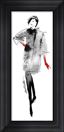 Framed Modern Fashion II Red Crop Print